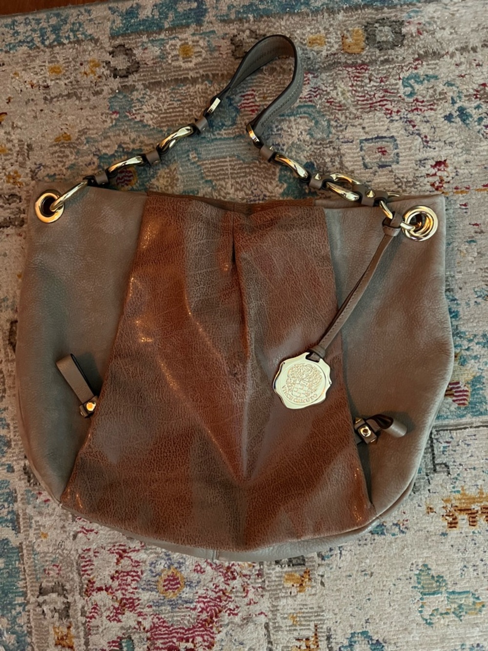 Vince Camuto Cristina Leather/Suede Hobo Bag - Picture 6 of 14